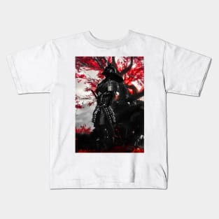 Samurai Red Tree Kids T-Shirt